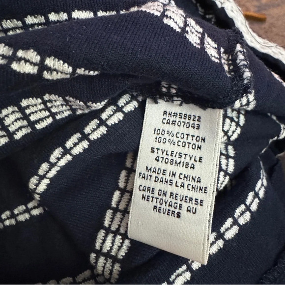 Max Studio A Line Skirt - Navy Blue and White Striped with Knitted Look - Sz XS - Picture 5 of 5